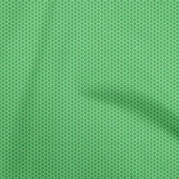 Oneoone pamučno svilena zelena tkanina Geometrijska šesterokutna tkanina za šivanje tkanine prema dvorišnom DIY