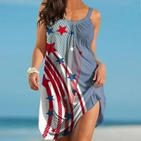_ / Ženska ljetna plaža proljetna slatka haljina s prugastim printom sarafan za ljuljanje ležerna boho Haljina