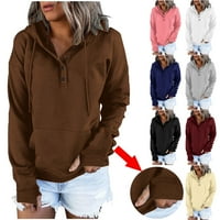 Ženske kapuljače pulover grafički predimenzionirane gumbe trendovske dukserice jakne s kapuljačom slatka udobna