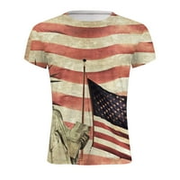 Muške majice za Dan neovisnosti Modne proljetne i ljetne Ležerne bluze s kratkim rukavima s okruglim vratom za