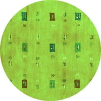 Moderni tepisi za sobe okruglog oblika u apstraktnoj zelenoj boji, okrugli 7 inča