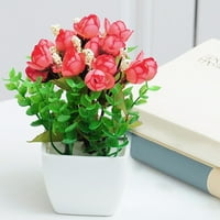 Imitacija biljaka u Saksiji _ realistični svileni cvijet koji ne blijedi _ ukrasni umjetni cvijet za dnevnu sobu