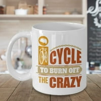 Ciklus da izgorimo ludu biciklističku fitness kavu i čaj poklon za muškarce i žene bicikliste