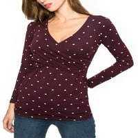 Ženska vrećasta majica za dojenje u točkicama, široke majice za trudnice, ležerna majica s tunikom, odjeća za