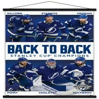 Zidni poster Lightning u zaljevu Tampa - prvaci NHL Stanli kupa u magnetskom okviru, 22.375 34
