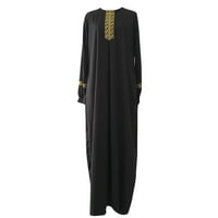muslimanska haljina za žene, Ženska Plus size haljina s printom Abaia Jilbab, muslimanska Maksi haljina, ležerna