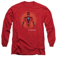 Moćni rendžeri-crvena majica s uzorkom u donjem rublju-košulja s dugim rukavima - Mali