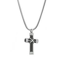 Black Hawser Cross Religioty Cremation Urn ogrlica za pepeo memorijalna ogrlica nakit čuvanje sa besplatnim kompletom