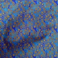 Pamučni poplin srednje plava Tkanina za obrt od batika tkanina za dekor s otiskom širine dvorišta