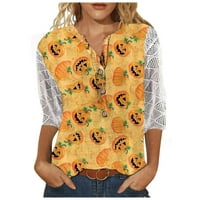 Ženska modna košulja s raširenim rukavima i dekolteom u obliku izreza, Čipka prošivena ležerna široka košulja,