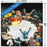 Stripovi-Američko društvo pravde - zidni poster za sastanke na ploči, 22.375 34
