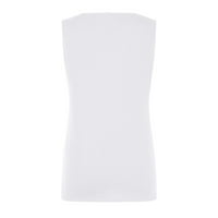 Ženske modne jednobojne majice bez rukava s okruglim vratom od 96 do 4875212