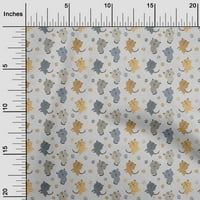 pamučna Poplin siva Tkanina s cvjetnim uzorkom štenad tkanina za šivanje od Uradi Sam tiskana tkanina za štenad