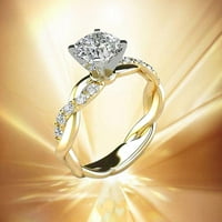 Jikolililili srebrni prsten Bridal cirkon dijamantski elegantni zaručnički bend prsten hipoalergeni prstenovi