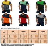 Capreze muškarci majice kratke rukave košulja rever vrat ljetni vrhovi atletske bluze blok pulover crni m