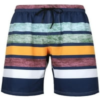 Muške osnovne hlače s maskirnim printom, mini hlače za slobodno vrijeme srednjeg struka, odjeća za plažu u boji