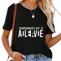 Schrödingerova mačka mrtva je živo smiješni liječnici ljetni vrhovi za žene, jedinstveni dizajnerski grafički