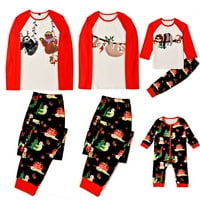 Božićne obiteljske pidžame, identični setovi, božićna odjeća za slobodno vrijeme s printom Gingham, identična