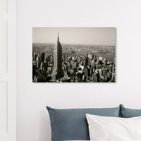 Wynwood Studio Cities and Skylines Wall Art Canvas ispisuje gradovi u Sjedinjenim Državama NYC Clear - Crni, sivi
