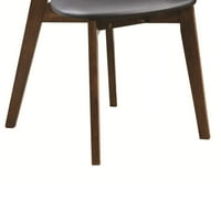 Blagovaonska bočna stolica s zakrivljenim naslonom, smeđa i Crna, Set od 2