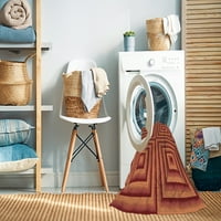 Ahgly Company stroj za pranje za pranje zatvorenih okruglih prostirki jarko narančaste prostirke, 6 'krug