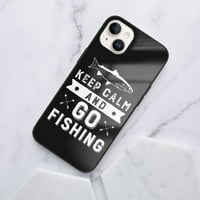 Budite mirni futrola za ribolov za iPhone iPhone s TPU odbojnicima, otpornim na šok-okapčanu staklenu futrolu