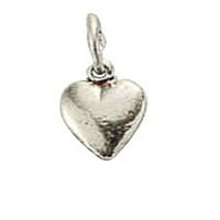 Sterling silver 20 bo lanac mala blago zakrivljena ogrlica s privjeskom za srce