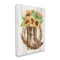 Južni buketni čizmi Suncokret Botanički i cvjetni grafički umjetnički galerija omotana platna za tisak zidne umjetnosti