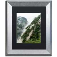 Zaštitni znak likovna umjetnost Mt Huashan II Canvas Art by Philippe Hugonnard, Black Matte, Silver Frame