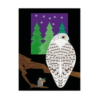 Zaštitni znak likovna umjetnost 'Snježna sova s ​​desne strane' platnena umjetnost Marie Sansone