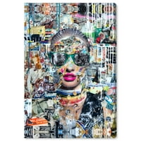 Wynwood Studio Mode and Glam Wall Art Canvas Otisci 'Katy Hirschfeld - Longnight' Portreti - siva, ružičasta