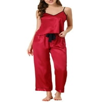 Jedinstvene ponude ženske hlače Cami sets Sets odjeće za spavanje noćne odjeće satenski pidžama zabava svilenkasto