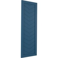 Ekena Millwork 18 W 30 H True Fit PVC jednostruka ploča Chevron Modern Style Fiksna nosača, SOJOURN BLUE