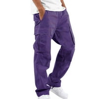 Quealentni teretni hlače za muškarce muške teretne hlače opuštene multi džepne casual vanjske teretne hlače