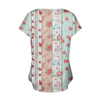 bluze za Žene, Ležerne modne majice, modna majica kratkih rukava s printom, ljetni vrhovi tunike