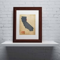 Zaštitni znak likovna umjetnost Kalifornijska karata traper traperice platno umjetnost Michaela Tompsetta, bijela