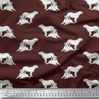 Soimoi svilena tkanina Bullmastiff Dog Tiskana zanatski zanatska tkanina po dvorištu široko
