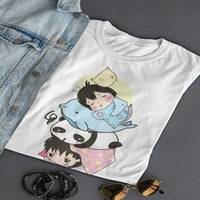 Ženska t-shirt Kawaii Sleeping Girls & Dolphin -Sliku od Shutterstock, Ženski XX-Velika veličina