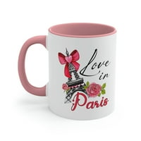 Ljubav u Parizu Francuska šalica za kavu poklon Eiffelov toranj cvjetna šalica za čaj 11 oz