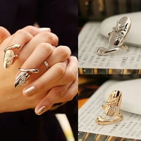 žene rhinestone cvijet vretenca prst prst dizajn noktiju prsten nakit-zlato