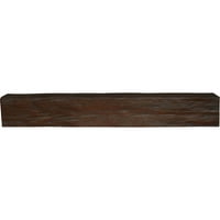 Ekena Millwork 6 H 10 D 48 W Riverwood Fau Wood Kamin Mantel, Premium Walnut