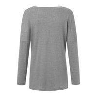Ženske bluze Prevelike majice majice za žene žene čvrste tople dukserice dugih rukava labavi džep dnevni pulover