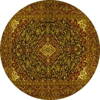 Ahgly Company stroj za pranje unutarnjih okruglih perzijskog žutih prostirki, 8 'kruga