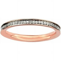 Prsten od sterling srebra s ružičastim dijamantima