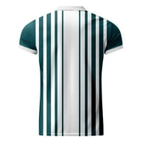 Muška košulja Golf Majica Retro kontrastne boje ulična odjeća kratkih rukava s printom na kopčanje modna dizajnerica