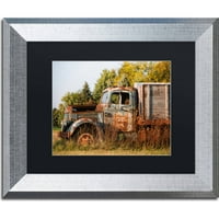 Zaštitni znak likovna umjetnost Findlay Truck Canvas Art by Jason Shaffer, Black Matte, Silver Frame