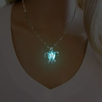 Ogrlice za žene modna ogrlica sa sjajem u mraku srebrna ogrlica sa svijetlom morskom kornjačom ogrlica sa sjajem