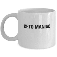 Šalica Keto šalica za kavu Keto Keto Manijak-šalica za kavu Keto Bijela 11 oz
