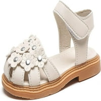 Slatke sandale s cvjetnim remenom za djevojčice, ljetne ravne sandale (za malu djecu