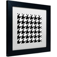 Zaštitni znak likovna umjetnost Houndstooth II Canvas Art by Color Bakery White Matte, crni okvir